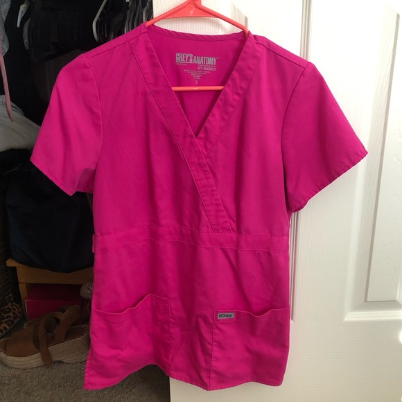 Small Pink/Gardena Greys Anatomy Scrub Top - Picture 1 of 1